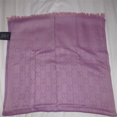 Gucci Wool Silk Purple Long 165904 3g646 Scarf .